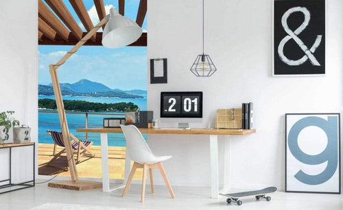 Dimex Sea View Wall Mural 150x250cm 2 Panels Ambiance | Yourdecoration.co.uk