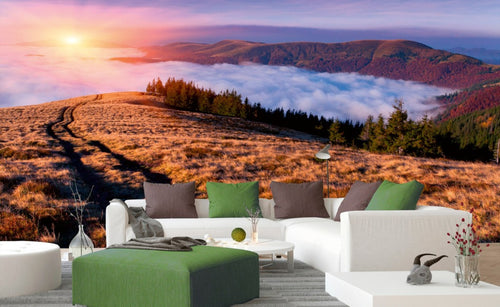 Dimex Sunrise in Mountains Wall Mural 375x250cm 5 Panels Ambiance | Yourdecoration.co.uk