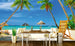 Dimex Tropical Beach Wall Mural 375x250cm 5 Panels Ambiance | Yourdecoration.co.uk