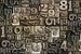 Dimex Typeset Wall Mural 375x250cm 5 Panels | Yourdecoration.co.uk