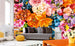 Dimex Vintage Flowers Wall Mural 375x250cm 5 Panels Ambiance | Yourdecoration.co.uk