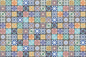 Dimex Vintage Tiles Wall Mural 375x250cm 5 Panels | Yourdecoration.co.uk