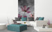 Dimex Violet Flower Abstract Wall Mural 150x250cm 2 Panels Ambiance | Yourdecoration.co.uk