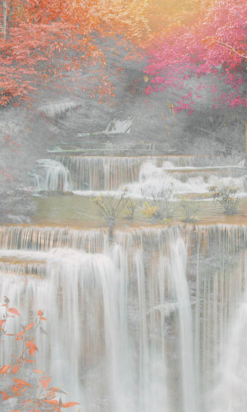 Dimex Waterfall Abstract II Wall Mural 150x250cm 2 Panels | Yourdecoration.co.uk