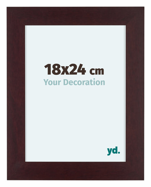 Dover Wood Photo Frame 18x24cm Mahogany Front Size | Yourdecoration.co.uk