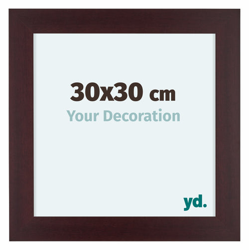 Dover Wood Photo Frame 30x30cm Mahogany Front Size | Yourdecoration.co.uk