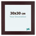 Dover Wood Photo Frame 30x30cm Mahogany Front Size | Yourdecoration.co.uk