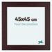 Dover Wood Photo Frame 45x45cm Mahogany Front Size | Yourdecoration.co.uk