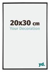 Evry Plastic Photo Frame 20x30cm Black High Gloss Front Size | Yourdecoration.co.uk