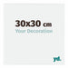 Evry Plastic Photo Frame 30x30cm White High Gloss Front Size | Yourdecoration.co.uk