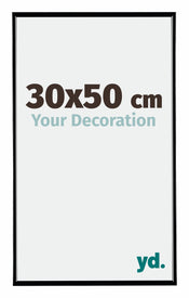 Evry Plastic Photo Frame 30x50cm Black High Gloss Front Size | Yourdecoration.co.uk