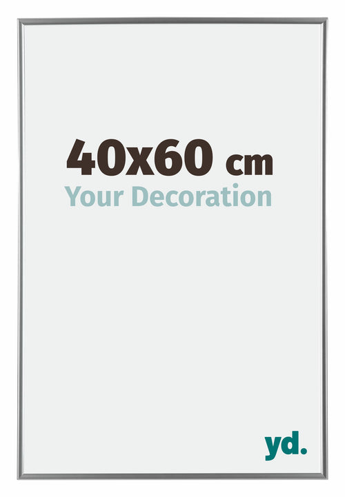 Evry Plastic Photo Frame 40x60cm Silver Front Size | Yourdecoration.co.uk