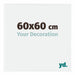 Evry Plastic Photo Frame 60x60cm White High Gloss Front Size | Yourdecoration.co.uk