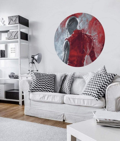 Komar Avengers Painting Nebula Self Adhesive Wall Mural 125x125cm Round Ambiance | Yourdecoration.co.uk