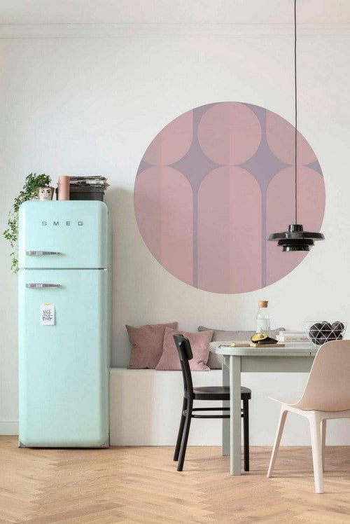 Komar Bauhaus Fusion Wall Mural 125x125cm Round Ambiance | Yourdecoration.co.uk