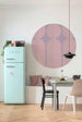 Komar Bauhaus Fusion Wall Mural 125x125cm Round Ambiance | Yourdecoration.co.uk