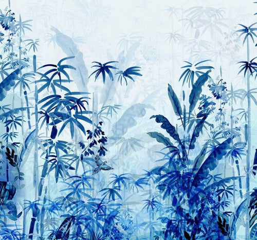 Komar Blue Jungle Non Woven Wall Mural 300x280cm 3 Panels | Yourdecoration.co.uk