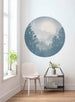 Komar Blue Valley Wall Mural 125x125cm Round Ambiance | Yourdecoration.co.uk