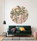 Komar Botany Wall Mural 125x125cm Round Ambiance | Yourdecoration.co.uk