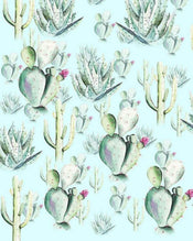 Komar Cactus Blue Non Woven Wall Mural 200x250cm 2 Panels | Yourdecoration.co.uk