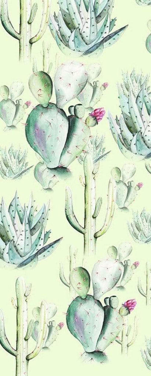 Komar Cactus Green Non Woven Wall Mural 100x250cm 1 baan | Yourdecoration.co.uk