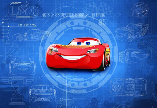 Komar Cars 3 Blueprint Wall Mural 368x254cm | Yourdecoration.co.uk