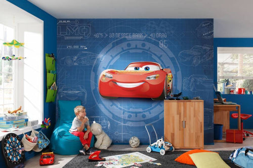 Komar Cars 3 Blueprint Wall Mural 368x254cm | Yourdecoration.co.uk