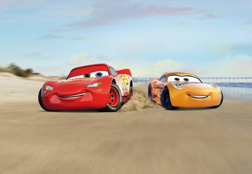 Komar Cars Beach Race Wall Mural 368x254cm 8 Parts | Yourdecoration.co.uk