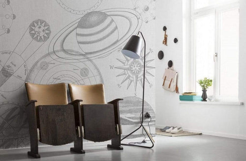 Komar Cosmos Sketch Non Woven Wall Mural 300x280cm 6 Panels Ambiance | Yourdecoration.co.uk