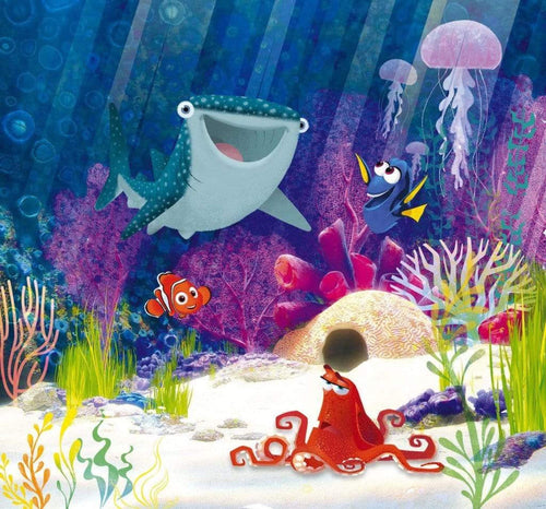 Komar Dory Aqua Party Non Woven Wall Mural 300x280cm 6 Panels | Yourdecoration.co.uk