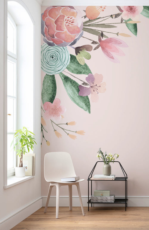 Komar Fleur Bisou Non Woven Wall Murals 200x250cm 4 panels Ambiance | Yourdecoration.co.uk