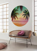 Komar Getaway Wall Mural 125x125cm Round | Yourdecoration.co.uk