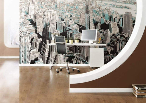 Komar Gotham Wall Mural 200x250cm 4 Panels Ambiance | Yourdecoration.co.uk