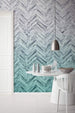 Komar Herringbone Mint Non Woven Wall Mural 400x250cm 4 Panels Ambiance | Yourdecoration.co.uk