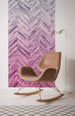 Komar Herringbone Pink Non Woven Wall Mural 100x250cm 1 baan Ambiance | Yourdecoration.co.uk