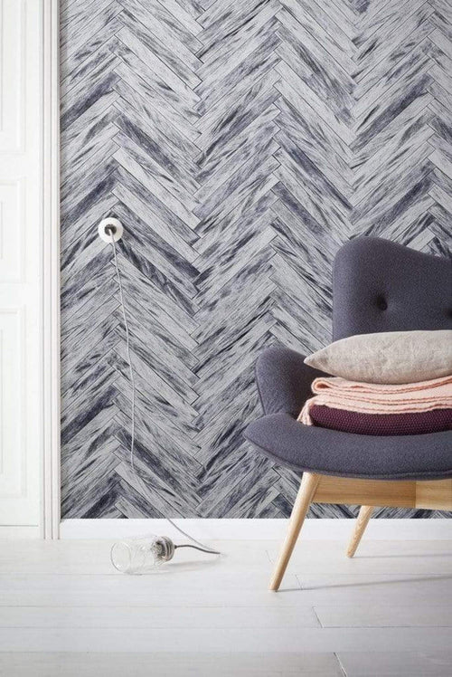 Komar Herringbone Pure Non Woven Wall Mural 100x250cm 1 baan Ambiance | Yourdecoration.co.uk