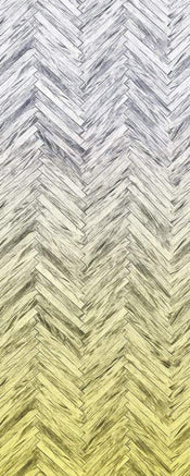 Komar Herringbone Yellow Non Woven Wall Mural 100x250cm 1 baan | Yourdecoration.co.uk