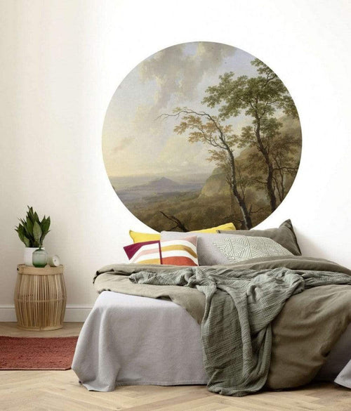 Komar Horizon Wall Mural 125x125cm Round Ambiance | Yourdecoration.co.uk