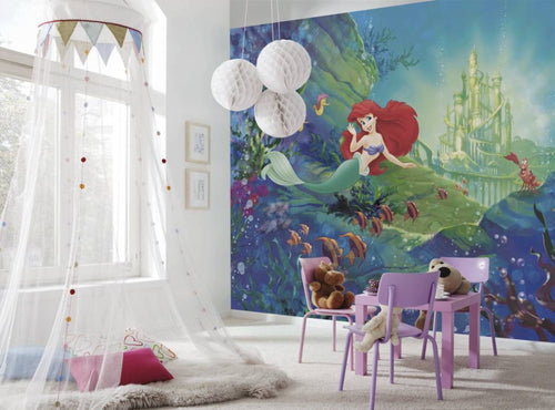 Komar Kleine Zeemeermin Ariel's Castle Wall Mural 368x254cm | Yourdecoration.co.uk