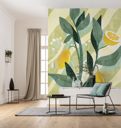 Komar Lemon Fresh Non Woven Wall Murals 200x250cm 4 panels Ambiance | Yourdecoration.co.uk