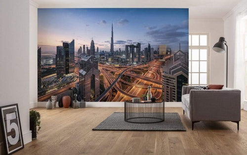 Komar Lights of Dubai Non Woven Wall Mural 450x280cm 9 Panels Ambiance | Yourdecoration.co.uk