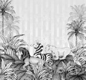 Komar Lion King Monochrome Non Woven Wall Mural 300x280cm 6 Panels | Yourdecoration.co.uk