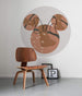 Komar Minnie Terra Self Adhesive Wall Mural 128x128cm Round Ambiance | Yourdecoration.co.uk