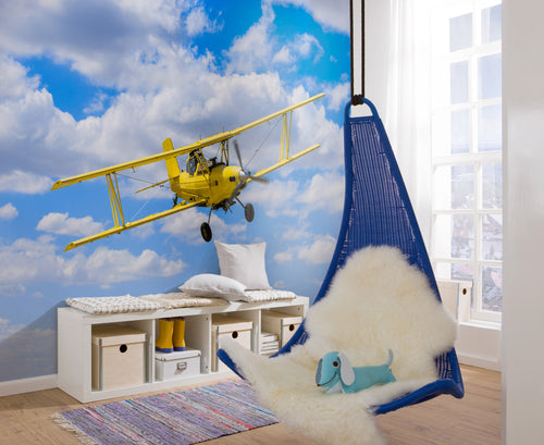 Komar Non Woven Wall Mural Iangx8 018 Biplane Interieur | Yourdecoration.co.uk