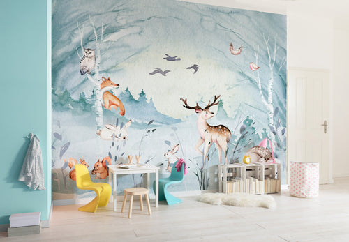 Komar Non Woven Wall Mural Iax7 0038 Animal Sleepover Interieur | Yourdecoration.co.uk