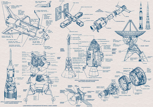 Komar Non Woven Wall Mural Iax8 0016 Spacecraft Architecture | Yourdecoration.co.uk