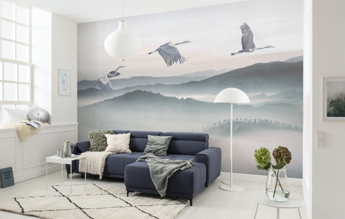 Komar Non Woven Wall Mural Inx8 083 Mystic Cranes Interieur | Yourdecoration.co.uk