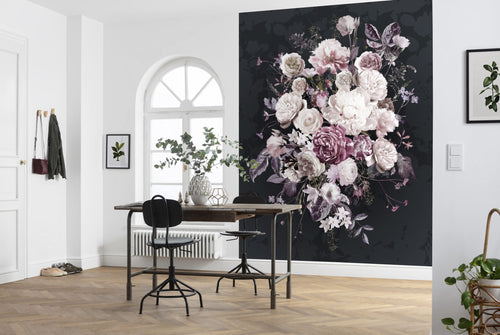 Komar Non Woven Wall Mural X4 1018 Bouquet Noir Interieur | Yourdecoration.co.uk