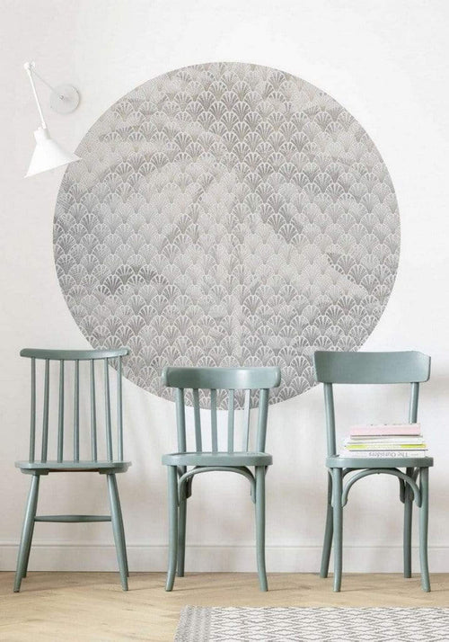 Komar Palma Wall Mural 125x125cm Round Ambiance | Yourdecoration.co.uk