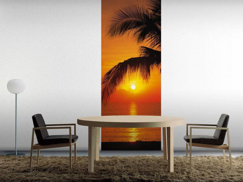 Komar Palmy Beach Sunrise Wall Mural 92x220cm | Yourdecoration.co.uk